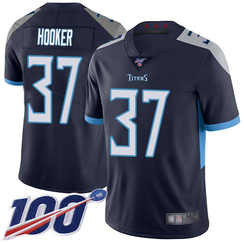 Tennessee Titans Limited Navy Blue Men Amani Hooker Home Jersey NFL Football #37 100th Season Vapor Untouchable